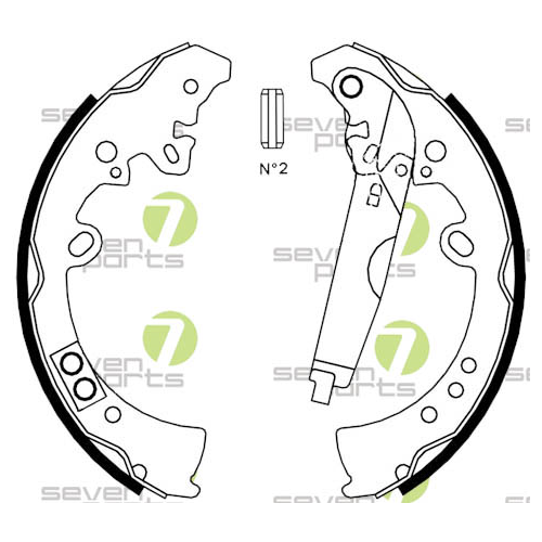 Bremsbackensatz 7 Seven Parts SVG21047 für Hinterachse