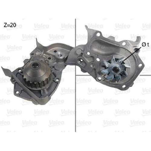 Water Pump Engine Cooling Valeo 506564 for Renault Dacia