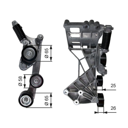 Riemenspanner Keilrippenriemen Gates T39136 Drivealign&trade; f&uuml;r Mercedes Benz
