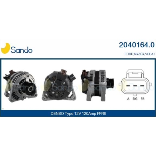 Generator Sando 2040164.0 f&uuml;r Ford Mazda Volvo