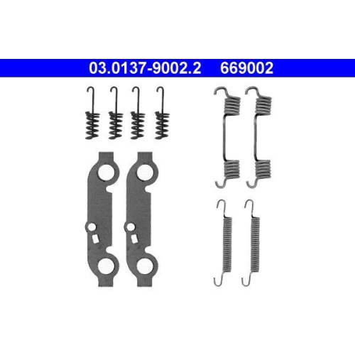 Zubehörsatz Feststellbremsbacken Ate 03-0137-9002-2 für Hinterachse