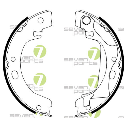 Bremsbackensatz Feststellbremse 7 Seven Parts SVG21048 für Hinterachse