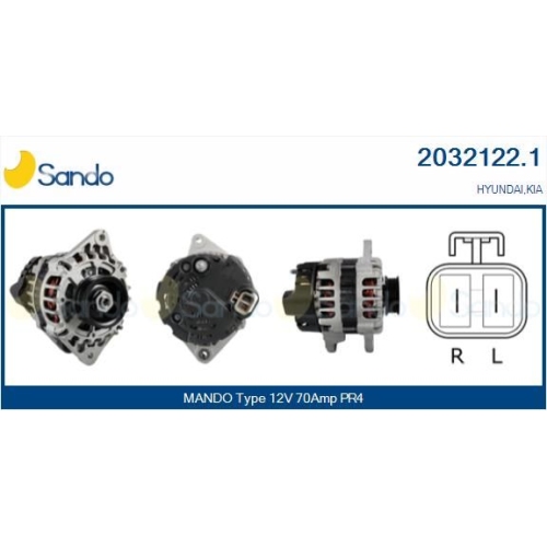 Generator Sando 2032122.1 f&uuml;r Hyundai Kia