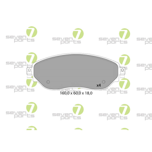 Bremsbelagsatz Scheibenbremse 7 Seven Parts SVP28150 f&uuml;r Opel Renault
