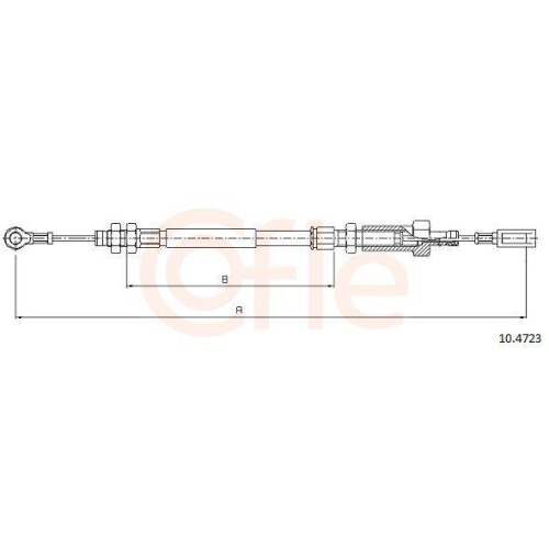 Seilzug Feststellbremse Cofle 10.4723 für Citroën Fiat Peugeot Vorne