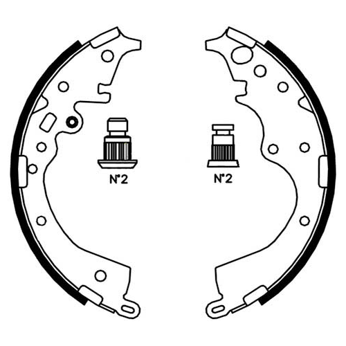 Bremsbackensatz 7 Seven Parts SVG21054 f&uuml;r Hinterachse