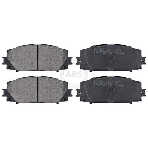 Bremsbelagsatz Scheibenbremse A.b.s. 37542 f&uuml;r Toyota Vorderachse