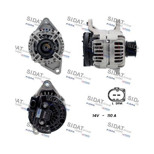 Generator Sidat A12BH0190 f&uuml;r Alfa Romeo Fiat Iveco Lancia