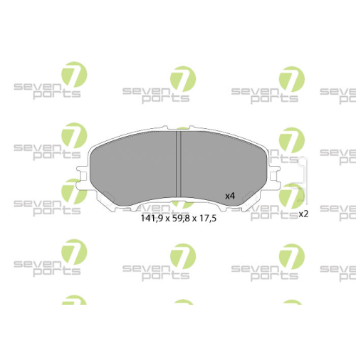 Bremsbelagsatz Scheibenbremse 7 Seven Parts SVP28180 für Nissan Renault