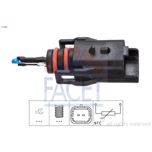 Sensor Kraftstofftemperatur Facet 7.3392 Made In Italy - Oe Equivalent f&uuml;r Mini