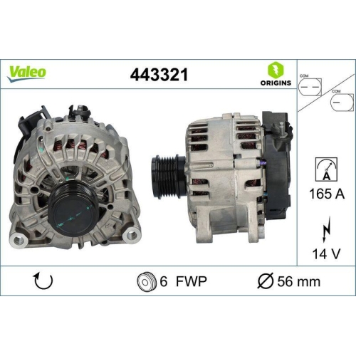 Generator Valeo 443321 Valeo Origins New Oe Technologie für Ford Ford (changan)