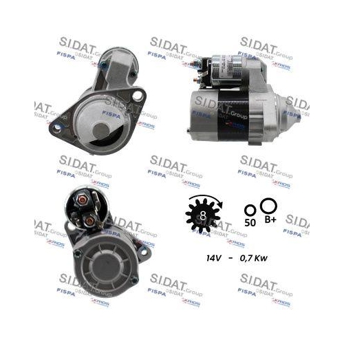 Starter Sidat S12VA0132 f&uuml;r Nissan