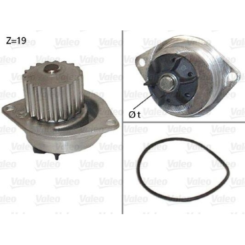 Wasserpumpe Motork&uuml;hlung Valeo 506595 f&uuml;r Citro&euml;n Peugeot Citro&euml;n (df Psa)