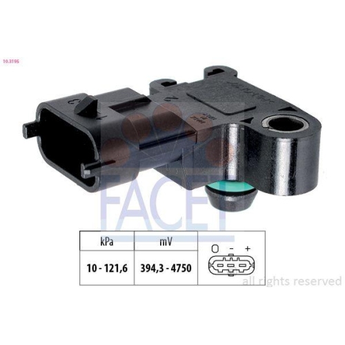 Luftdrucksensor H&ouml;henanpassung Facet 10.3195 Made In Italy - Oe Equivalent f&uuml;r