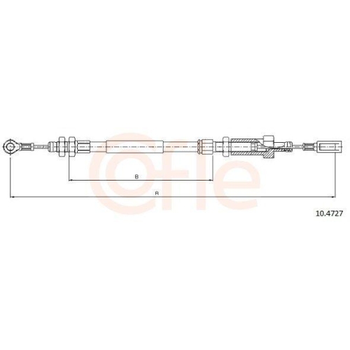 Seilzug Feststellbremse Cofle 10.4727 f&uuml;r Citro&euml;n Fiat Peugeot Vorne