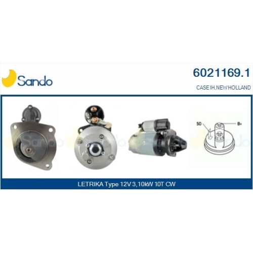 Starter Sando 6021169.1 f&uuml;r Case Ih Agco New Holland