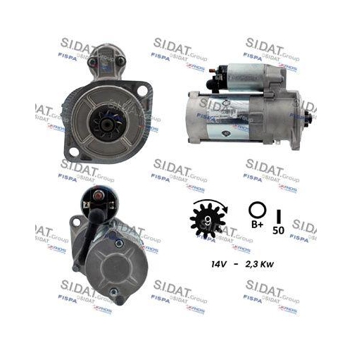 Starter Sidat S12HT0875A2 f&uuml;r Hitachi Yanmar Yale