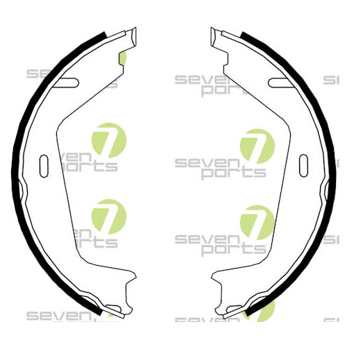 Bremsbackensatz Feststellbremse 7 Seven Parts SVG21066 f&uuml;r Hinterachse