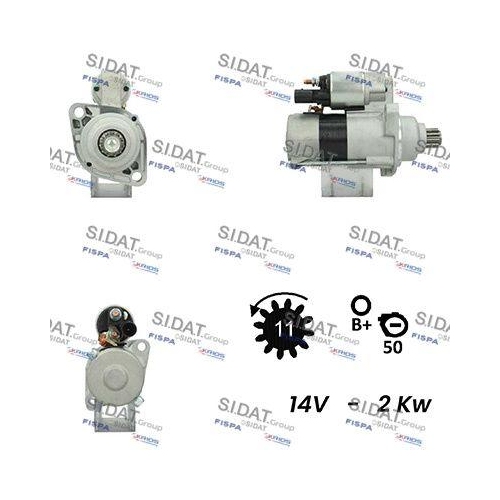 Starter Sidat S12VA0143 f&uuml;r Audi Seat Skoda VW Vag