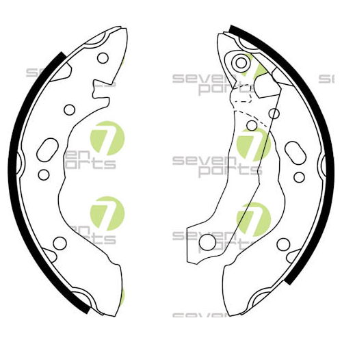 Bremsbackensatz 7 Seven Parts SVG21071 f&uuml;r Hinterachse