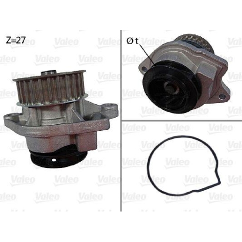 Wasserpumpe Motork&uuml;hlung Valeo 506577 f&uuml;r Seat VW