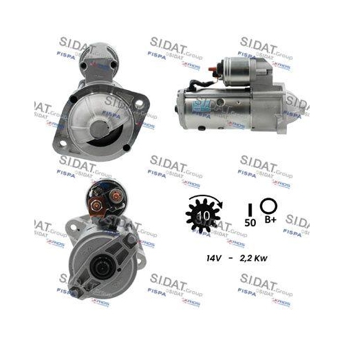 Starter Sidat S12VA0085 f&uuml;r Mitsubishi Hyundai Kia