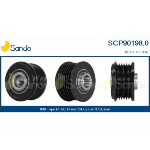 Riemenscheibe Generator Sando SCP90198.0 für Mercedes Benz Ika