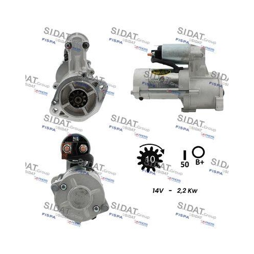 Starter Sidat S12MH0130 f&uuml;r Mitsubishi Hyundai Kia