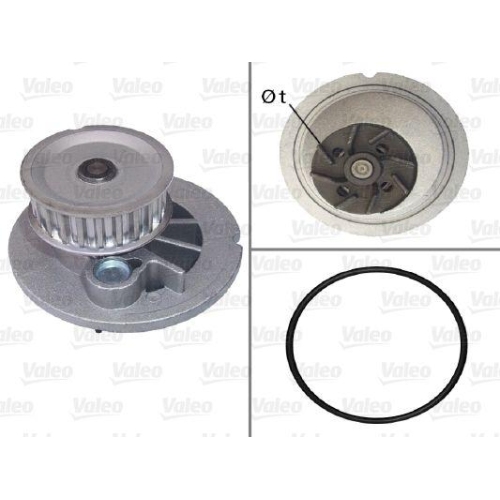 Wasserpumpe Motork&uuml;hlung Valeo 506703 f&uuml;r Opel Vauxhall