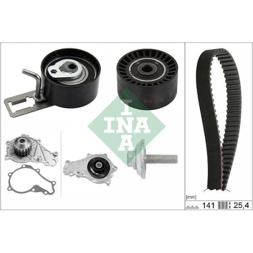 Wasserpumpe + Zahnriemensatz Schaeffler Ina 530 0578 30 f&uuml;r Citro&euml;n Fiat Ford DS