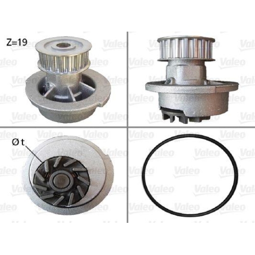 Wasserpumpe Motork&uuml;hlung Valeo 506007 f&uuml;r Opel Vauxhall Chevrolet Daewoo