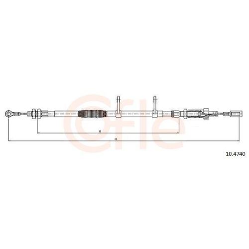 Seilzug Feststellbremse Cofle 10.4740 für Citroën Fiat Peugeot Vorne