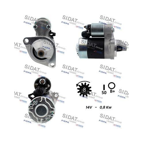 Starter Sidat S12HT0818A2 für Hitachi Yanmar