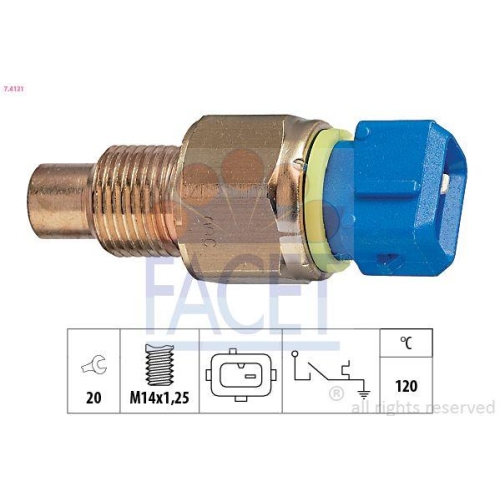 Temperaturschalter K&uuml;hlmittelwarnlampe Facet 7.4131 f&uuml;r Citro&euml;n Peugeot Hyundai