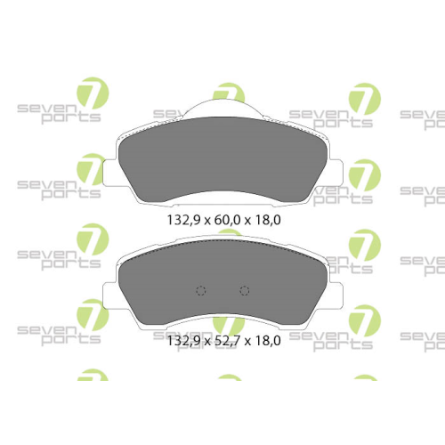 Bremsbelagsatz Scheibenbremse 7 Seven Parts SVP28320 f&uuml;r Citro&euml;n Opel Peugeot