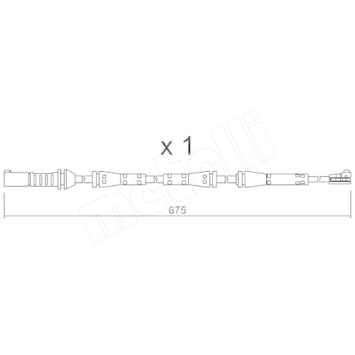 Warnkontakt Bremsbelagverschlei&szlig; Metelli SU.278 f&uuml;r Bmw Vorderachse