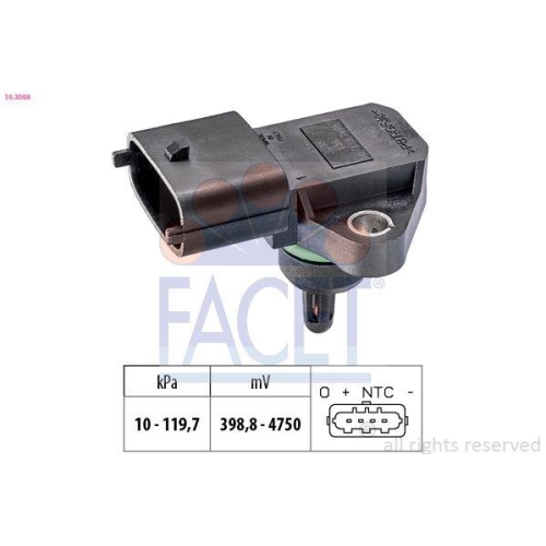 Luftdrucksensor H&ouml;henanpassung Facet 10.3098 Made In Italy - Oe Equivalent f&uuml;r