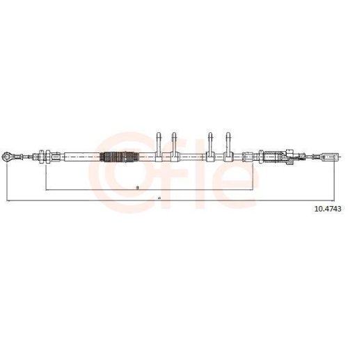 Seilzug Feststellbremse Cofle 10.4743 für Citroën Fiat Peugeot Vorne