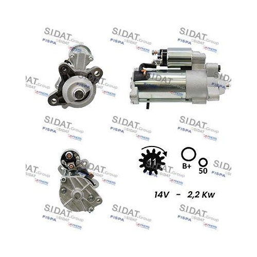 Starter Sidat S12VS0036 f&uuml;r Ford Volvo