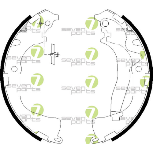 Bremsbackensatz 7 Seven Parts SVG21087 f&uuml;r Hinterachse