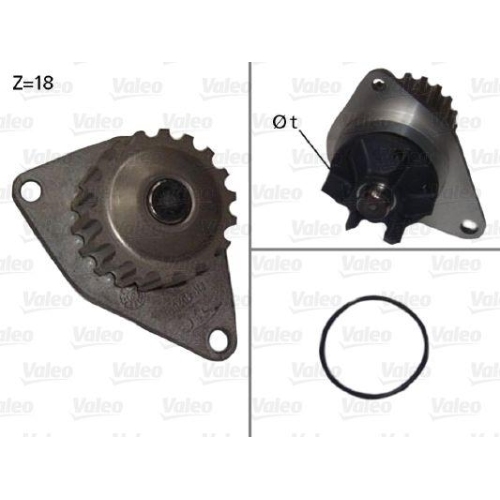 Wasserpumpe Motork&uuml;hlung Valeo 506721 f&uuml;r Citro&euml;n Peugeot
