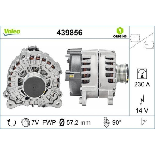 Generator Valeo 439856 Valeo Origins New Oe Technologie f&uuml;r Porsche VW