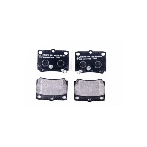 Bremsbelagsatz Scheibenbremse Hella 8DB 355 009-501 f&uuml;r Mitsubishi Hinterachse