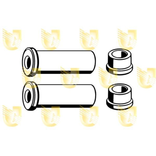 Lagerbuchse Blattfeder Unigom 168004K f&uuml;r Hinterachse Beidseitig Hinten