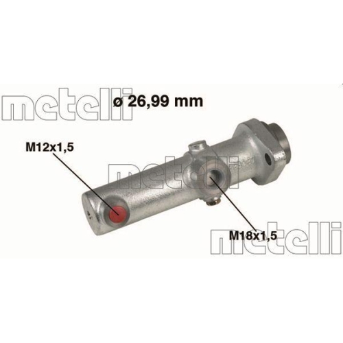 Hauptbremszylinder Metelli 05-0153 f&uuml;r Iveco