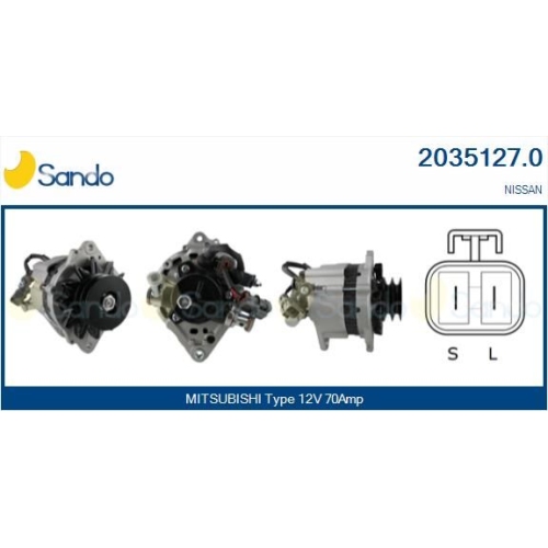 Generator Sando 2035127.0 f&uuml;r Mitsubishi Nissan