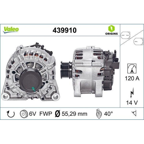 Generator Valeo 439910 Valeo Origins New Oe Technologie f&uuml;r Ford Volvo