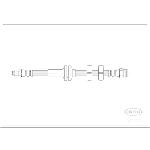 Flessibile Del Freno Corteco 19029781 per Alfa Romeo Anteriore