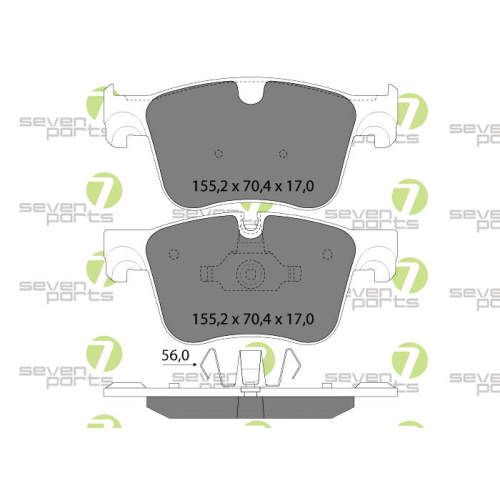 Bremsbelagsatz Scheibenbremse 7 Seven Parts SVP28420 f&uuml;r Citro&euml;n Opel Peugeot