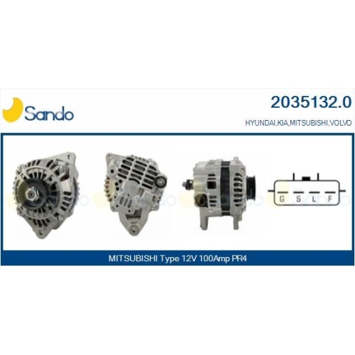 Generator Sando 2035132.0 f&uuml;r Mitsubishi